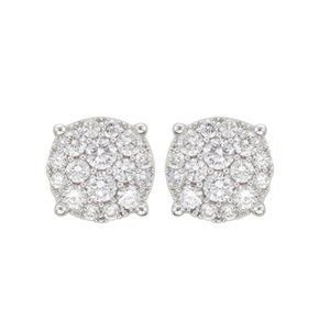 Earrings in white gold set with Diamonds
